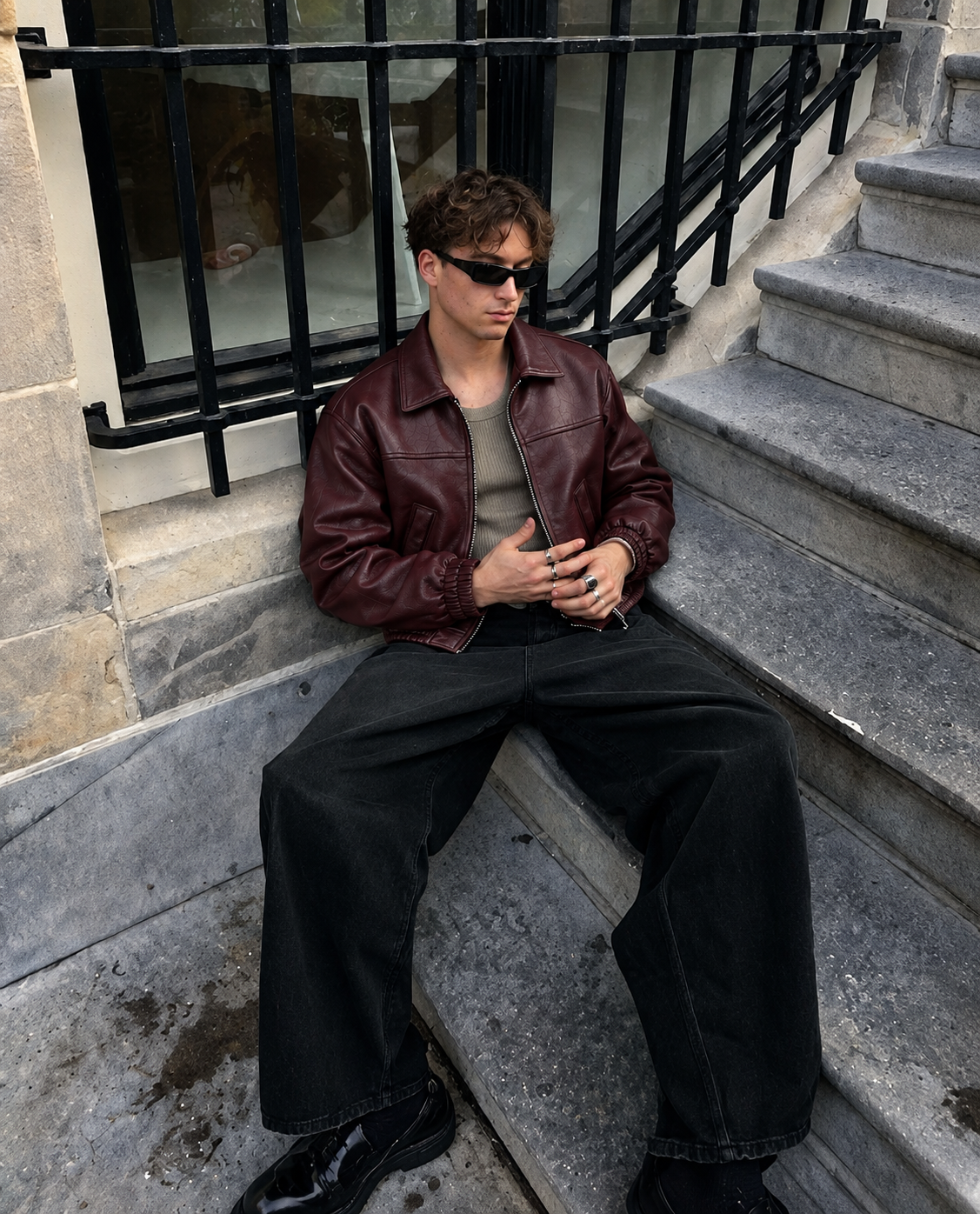 Jacket Nápoles Boxy-Fit • Burgundy
