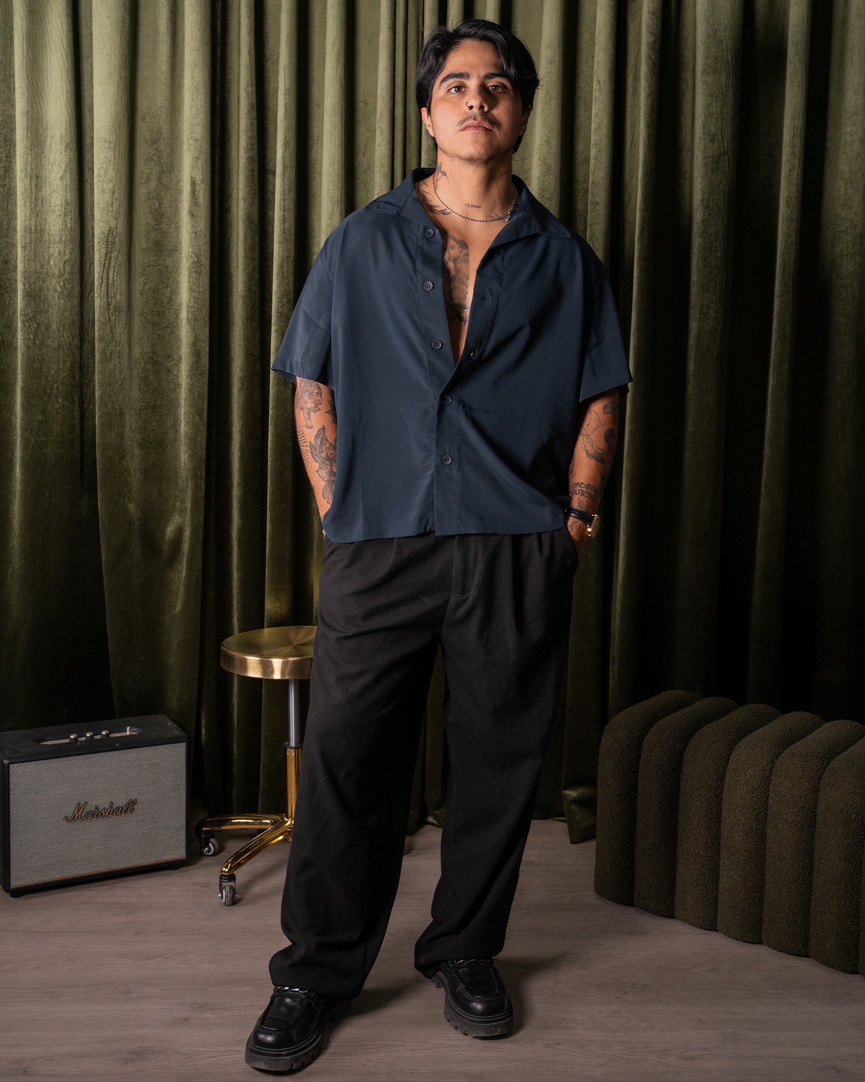 Camisa Bossa Club • Azul Noche