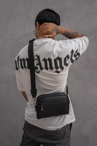Crossbody/Neceser León Negro Liso