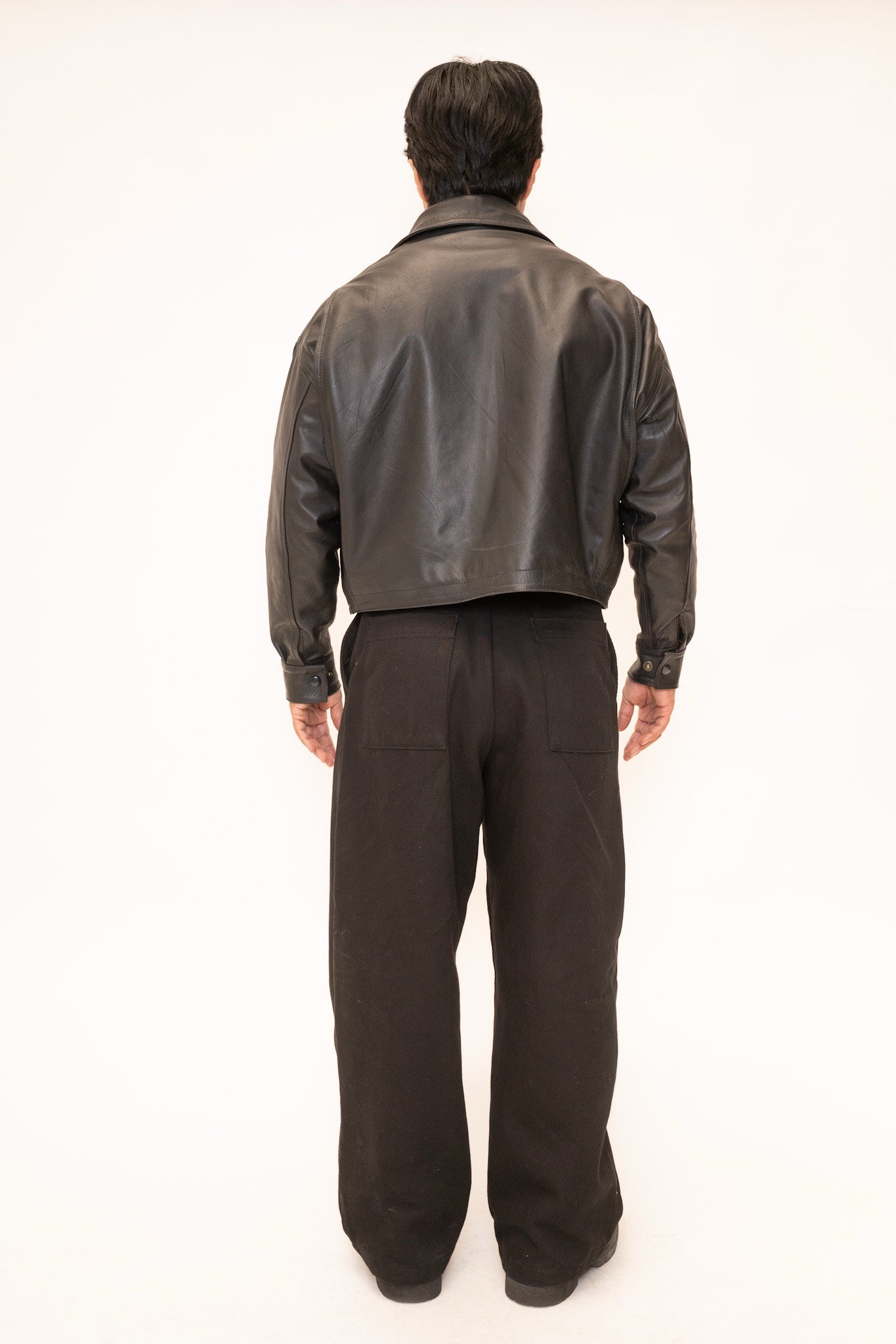 Jacket Cropped Juárez • Negro Liso