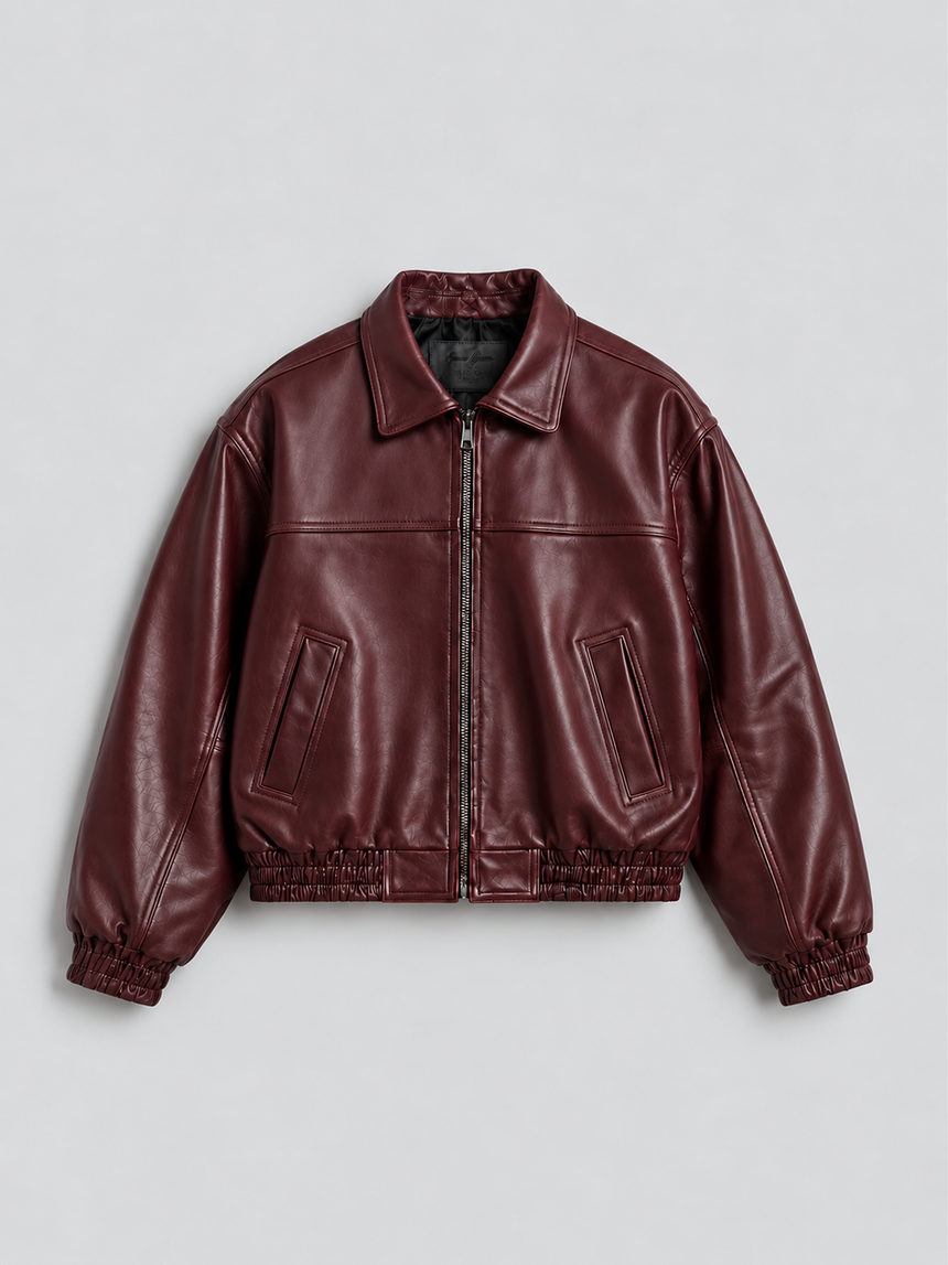 Jacket Nápoles Boxy-Fit • Vino