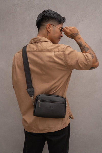Crossbody/Neceser León Negro Flotter