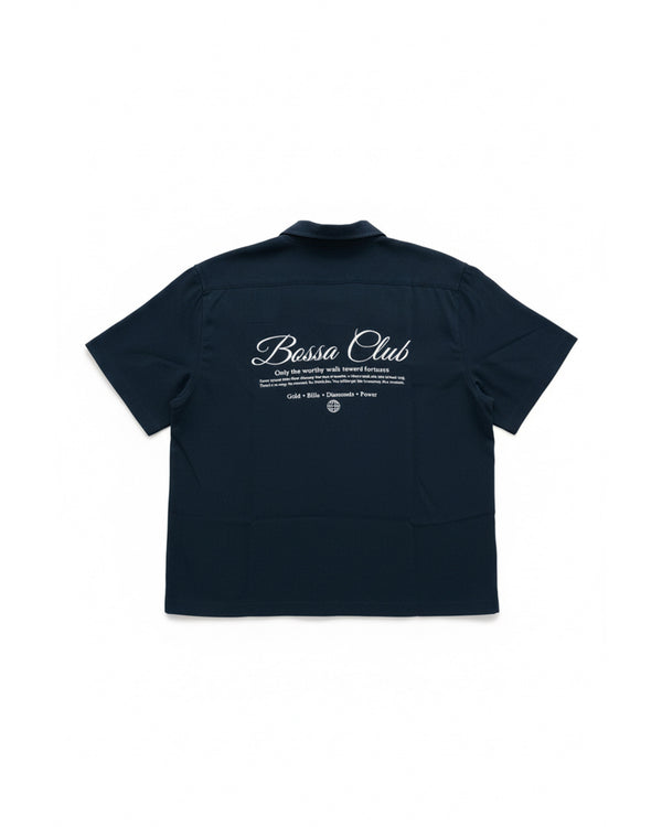 Camisa Oversized Bossa Club • Azul Noche